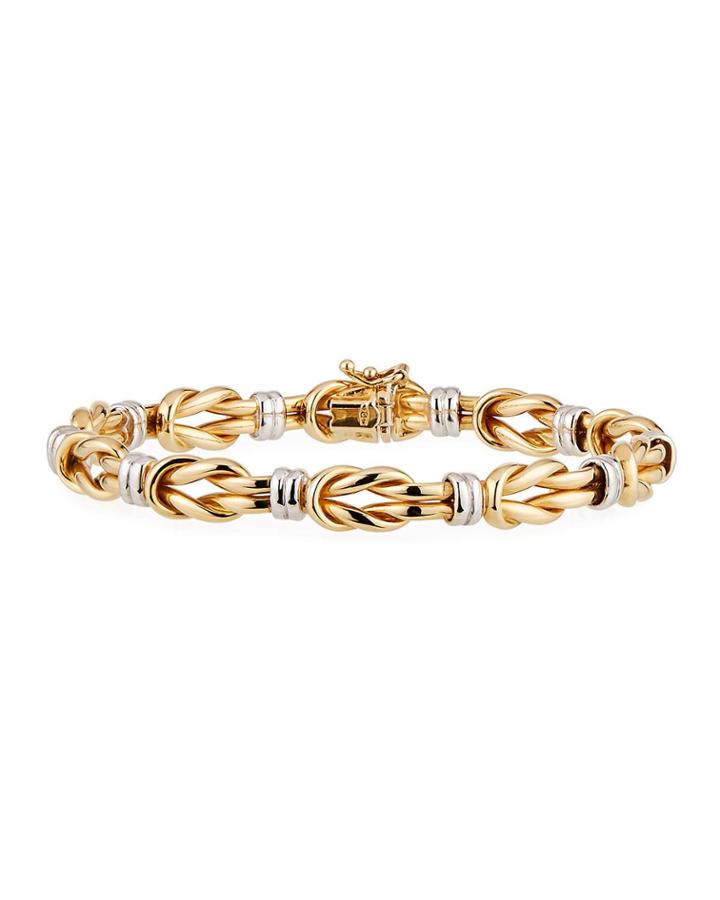 18k Two-tone Small Knot Bracelet