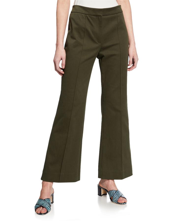 Cropped Flare-leg Trousers