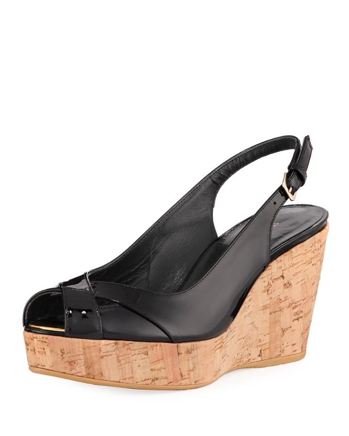Vent Patent Platform Slingback Wedge