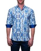 Men's Fibonacci Shaped Sport Shirt - Tree Blue