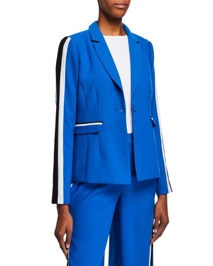 Contrast Trim Blazer