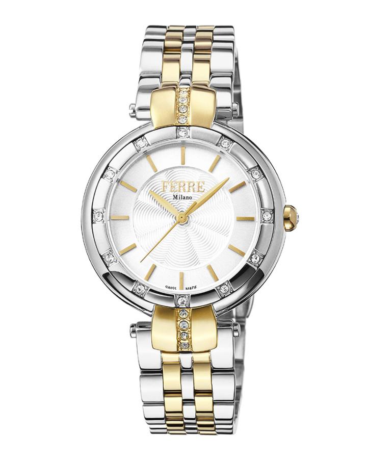 Women's 34mm Stainless Steel Guilloche Glitz Watch With Bracelet,