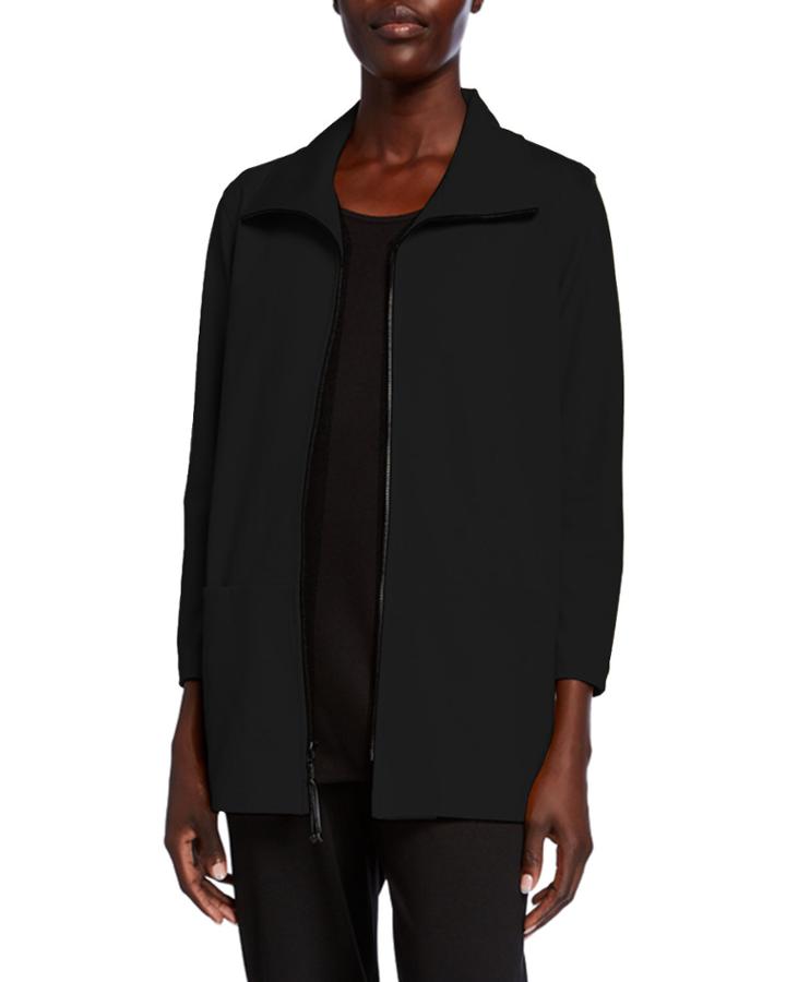 Ponte Luxe Zip-front Jacket
