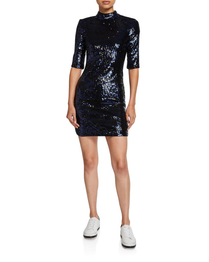 Inka Sequin Mock-neck