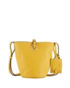 Leather Bucket Bag, Yellow