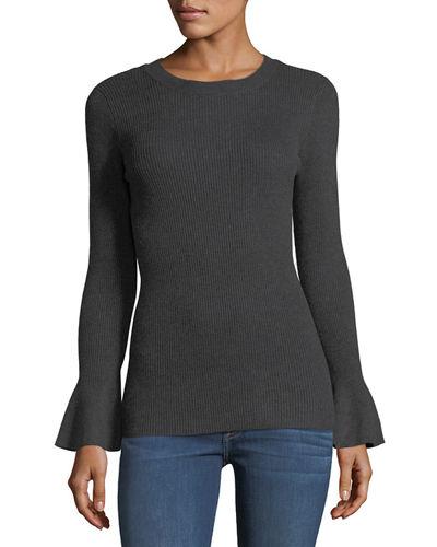 Ribbed Bell-sleeve