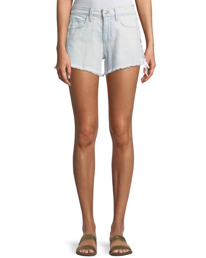 The Boyfriend Cutoff Lace-up Denim