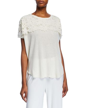 Lace Applique Silk