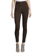 Le Suede Leggings, Chocolate Brown