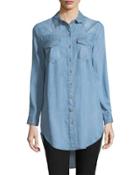 Gina Western Button-front Long-sleeve Tunic