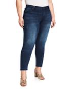 Plus Size Distressed Modern-fit Frayed Jeans