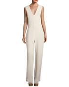 V-neck Crepe Jumpsuit