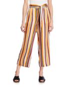 Cropped Clean Striped Easy Pants