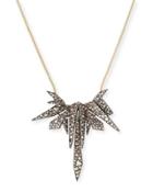 Two-tone Spike Crystal Pendant Necklace