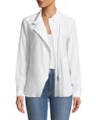 Silk Moto-style Blouse