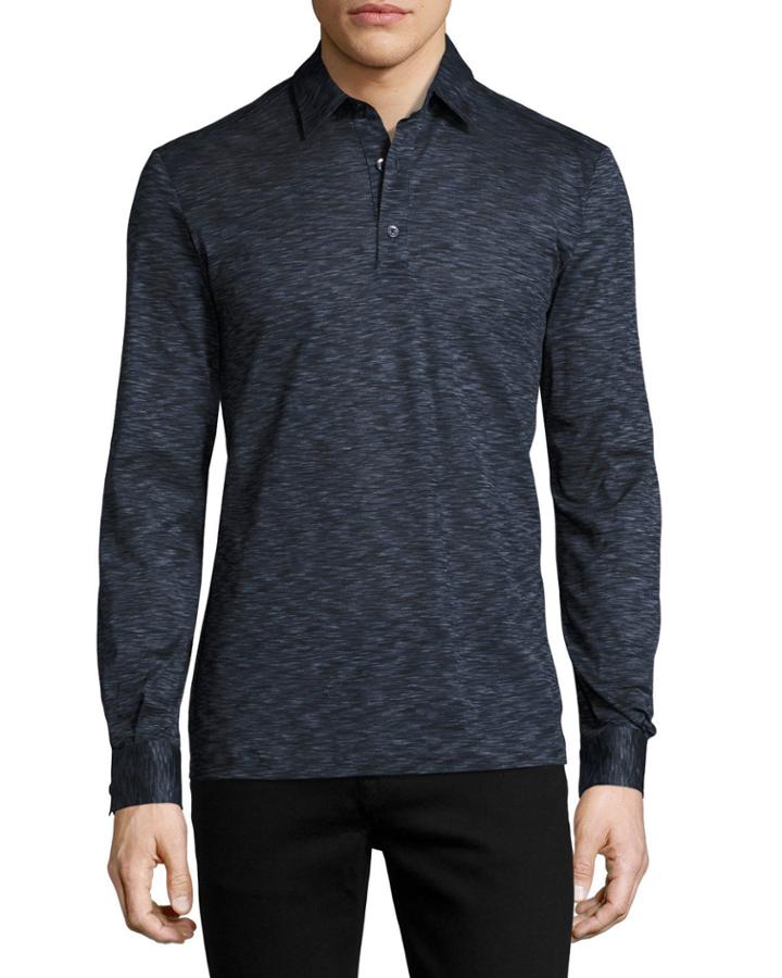 Teviglio M&eacute;lange Long-sleeve Polo