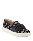 Olery Glittered Bow Sneakers, Black