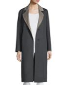 Luxury Double-faced Long Notch-collar Cashmere Coat