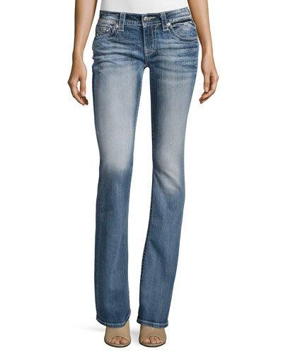 Boot-cut Embellished Pocket Jeans, Vintage