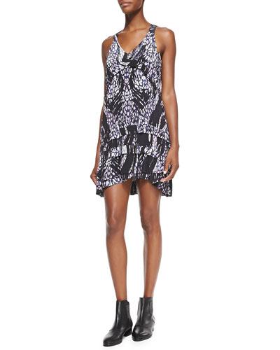 Frigye Printed Tiered-skirt Dress