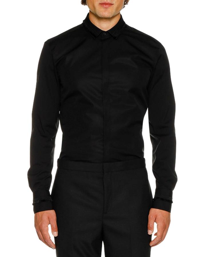 Men's Tuxedo Fringed Grosgrain Long-sleeve