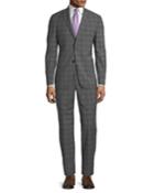 Men's Two-piece Wool Windowpane