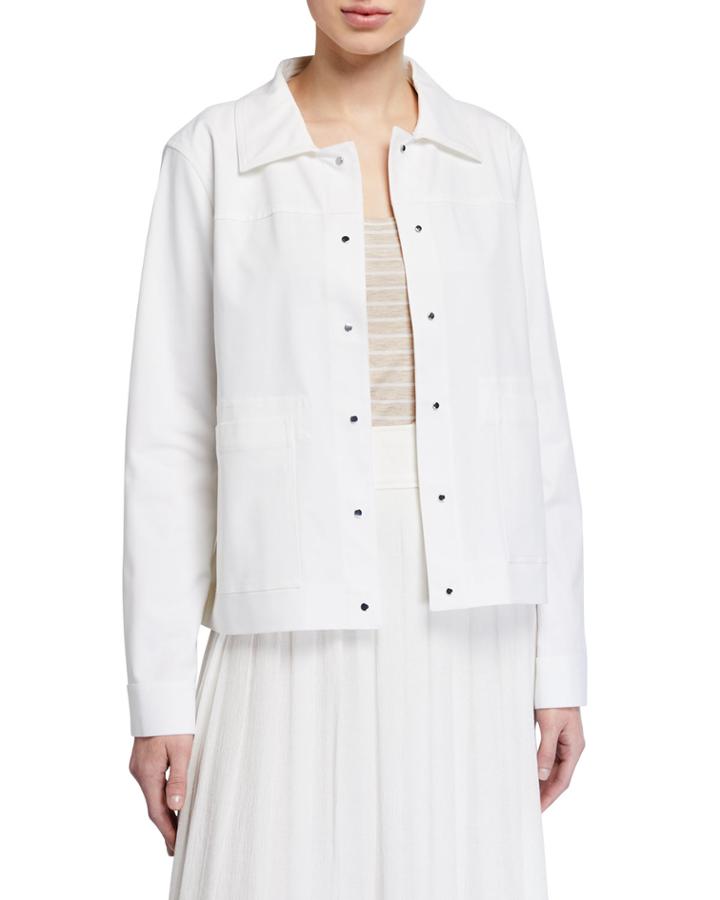 Suri Button-front Jacket W/ Patch Pockets