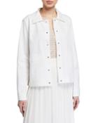 Suri Button-front Jacket W/ Patch Pockets