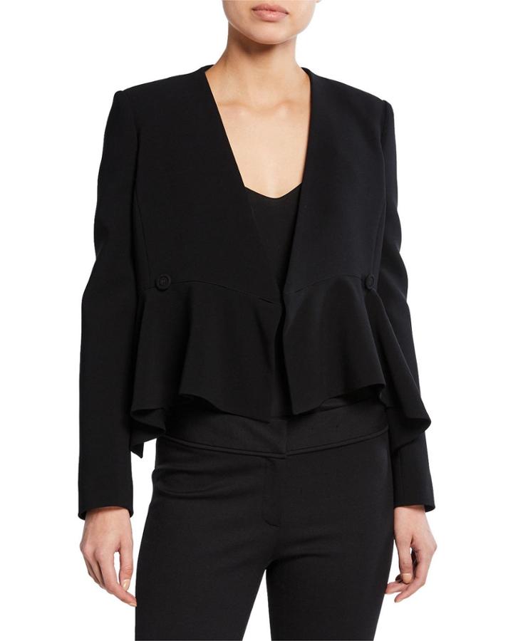 Plaza Double-breasted Peplum Blazer