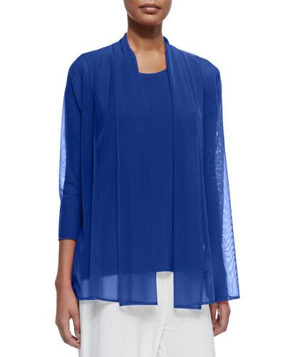 3/4-sleeve Illusion Cardigan,