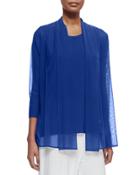 3/4-sleeve Illusion Cardigan,