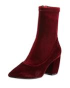 Replay Mid-heel Pointed Booties, Red