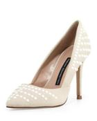 Elmyra Studded D'orsay Pump, Winter White