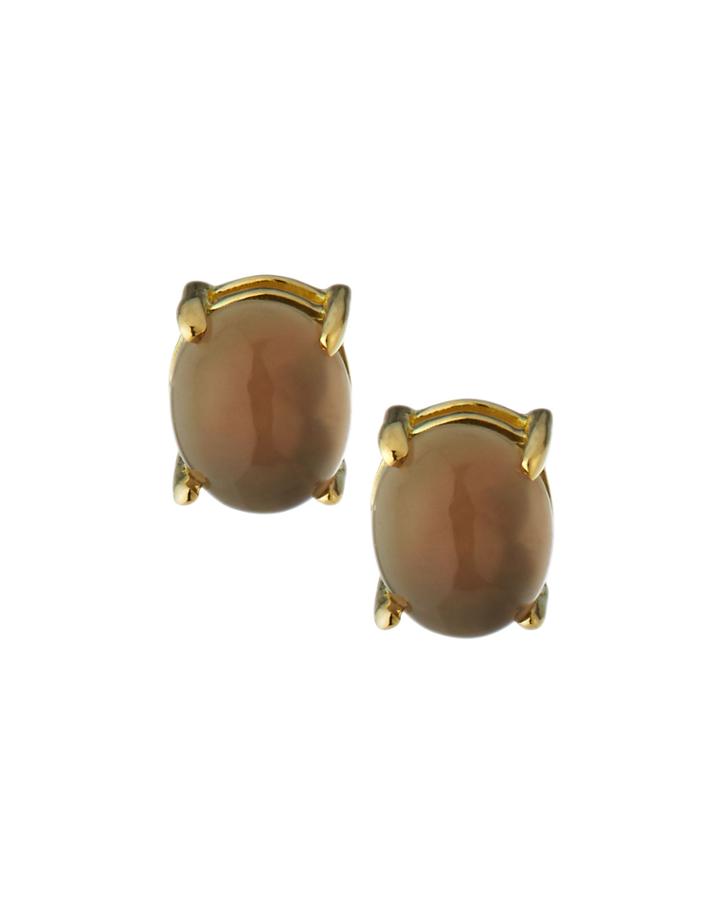 18k Gold Doublet Stud Earrings,