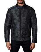 Lightweight Camo Quilted Puffer Jacket, Black