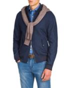 Men's Zip-front Cashmere Bomber Jacket