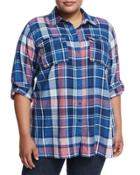 Long-sleeve Plaid Shirt,