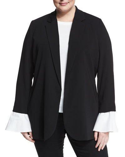 Back-slit Bell-sleeve Jacket,