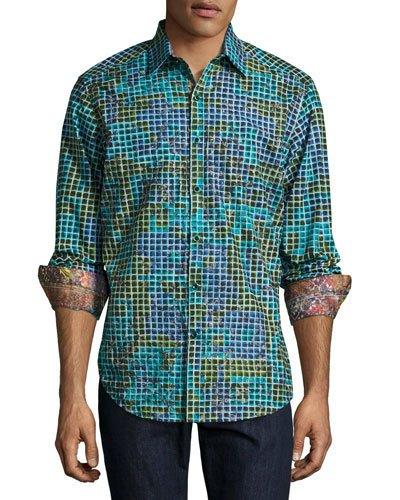 Rosselli Square-print Poplin