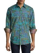 Rosselli Square-print Poplin
