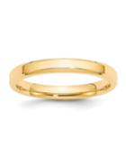 14k Yellow Gold Bevel-edge Comfort Fit Wedding Band Ring,