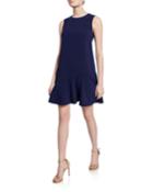 Alyson Sleeveless Mini Asymmetric Flounce Dress