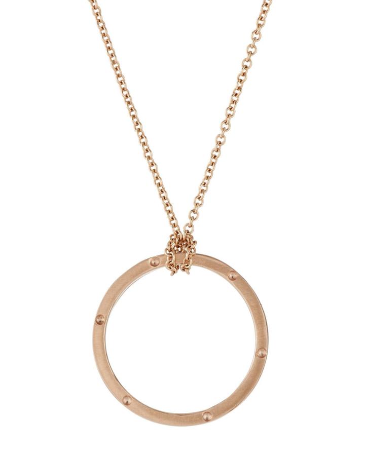 Sienna 14k Rose Gold Round Pendant Necklace
