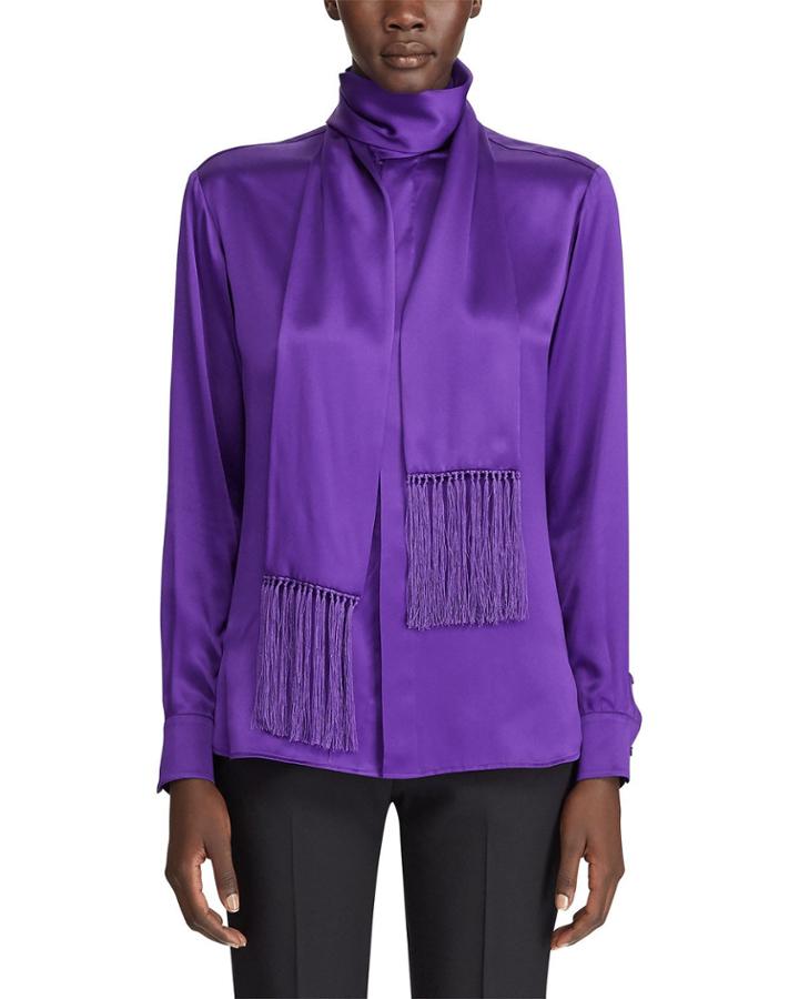 Hurston Satin Fringed Blouse