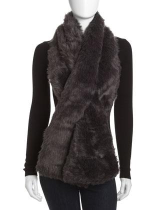 Isda & Co Long Faux-fur Scarf,