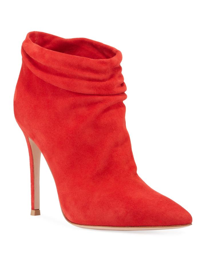 Slouchy Suede Ankle Booties
