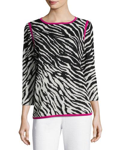 Animal-print Knit Tunic,