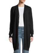 Cashmere Long Button-down Cardigan