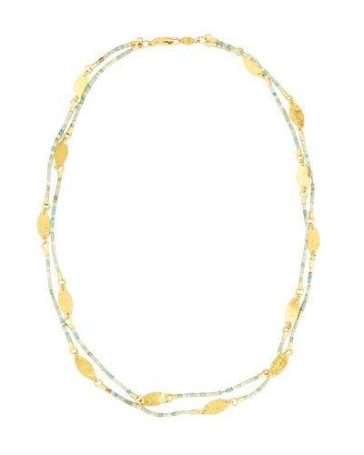 Phoenician 24k Double-strand Beaded Necklace