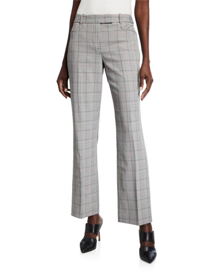 Plaid Extend-tab Trousers